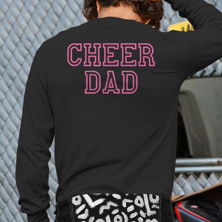 Cheer Dad Pink Cheerleading Long Sleeve T-Shirt Back Print