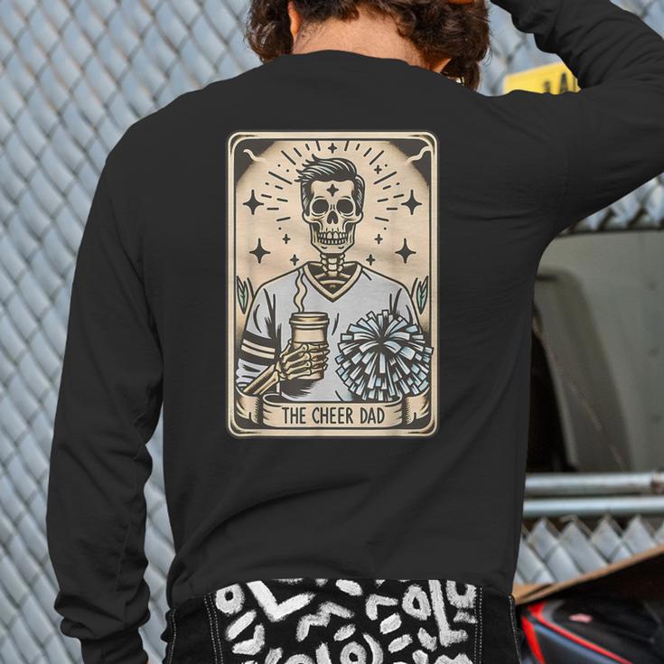 Cheer Dad Tarot Card Skeleton Cheerleading Fathers Day Long Sleeve T-Shirt Back Print Cheer Dad Tarot Card Skeleton Cheerleading Fathers Day Long Sleeve T-Shirt Back Print