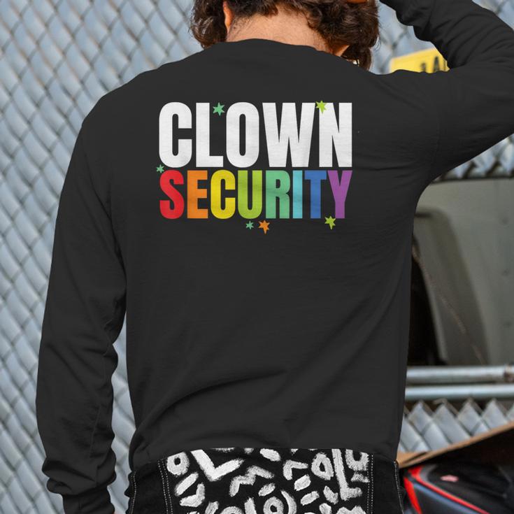 Clown Security Halloween Dad Mom Costume Long Sleeve T-Shirt Back Print