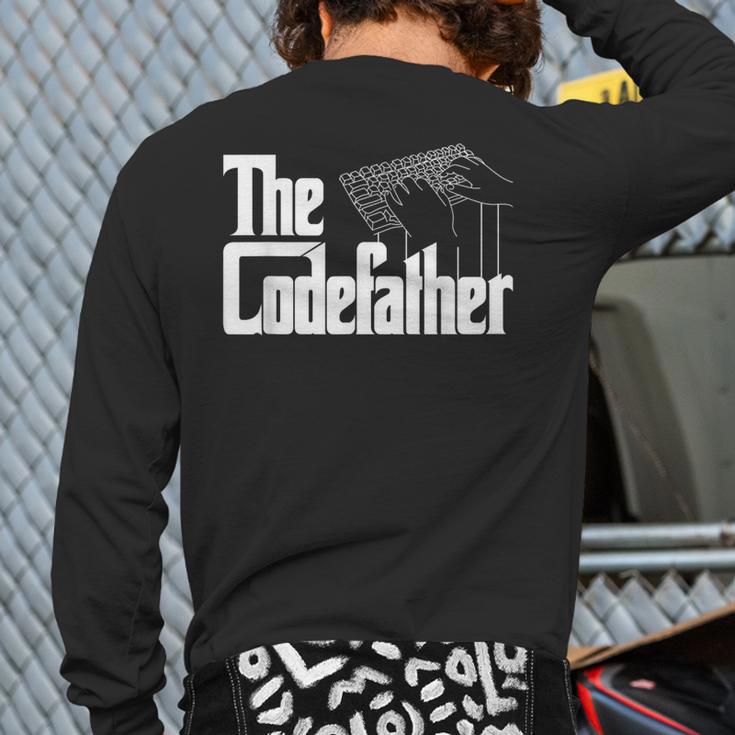 The Code Father Computer Coder Dad Programmer Long Sleeve T-Shirt Back Print