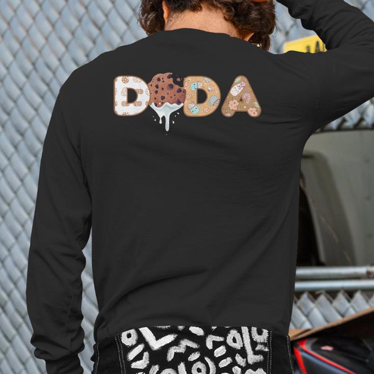 Cookies Dada 1st Birthday Milk Party Family Matching Long Sleeve T-Shirt Back Print Cookies Dada 1st Birthday Milk Party Family Matching Long Sleeve T-Shirt Back Print