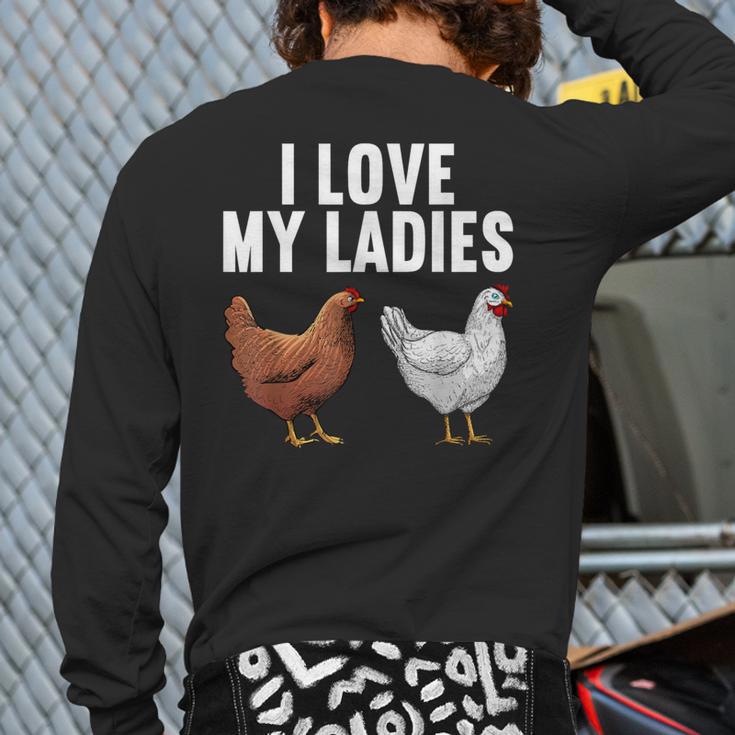 Cool Chicken Art For Men Women Dad Rooster Chicken Farmer Long Sleeve T-Shirt Back Print Cool Chicken Art For Men Women Dad Rooster Chicken Farmer Long Sleeve T-Shirt Back Print