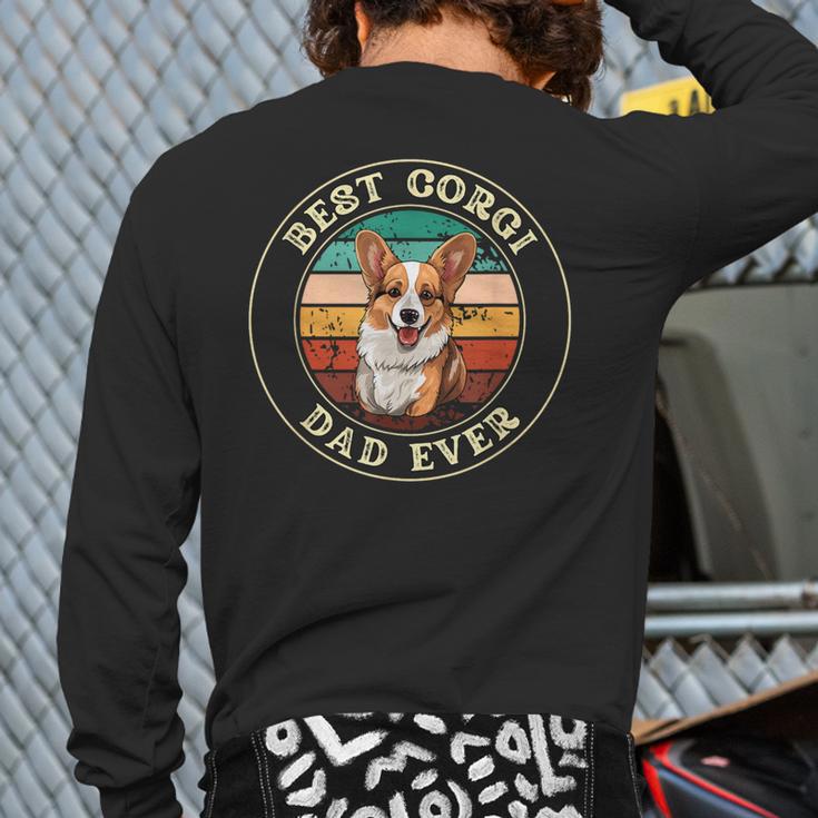Corgi Dad Idea For Men Long Sleeve T-Shirt Back Print