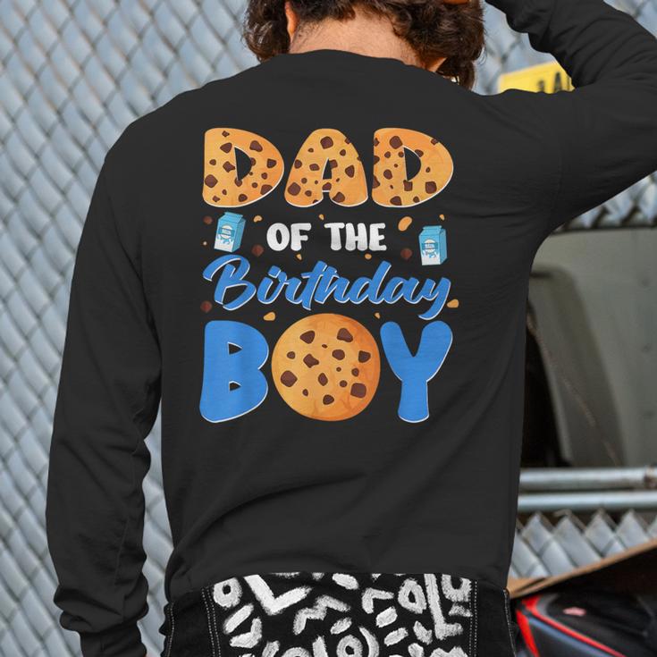 Dad Of The Birthday Boy Milk And Cookies 1 Year Old Long Sleeve T-Shirt Back Print