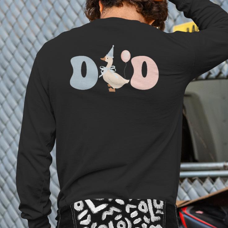 Dad Daddy Of The Birthday Silly Goose Family Long Sleeve T-Shirt Back Print