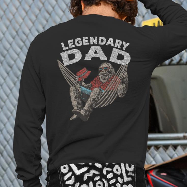 Dad Legendary Saying Long Sleeve T-Shirt Back Print