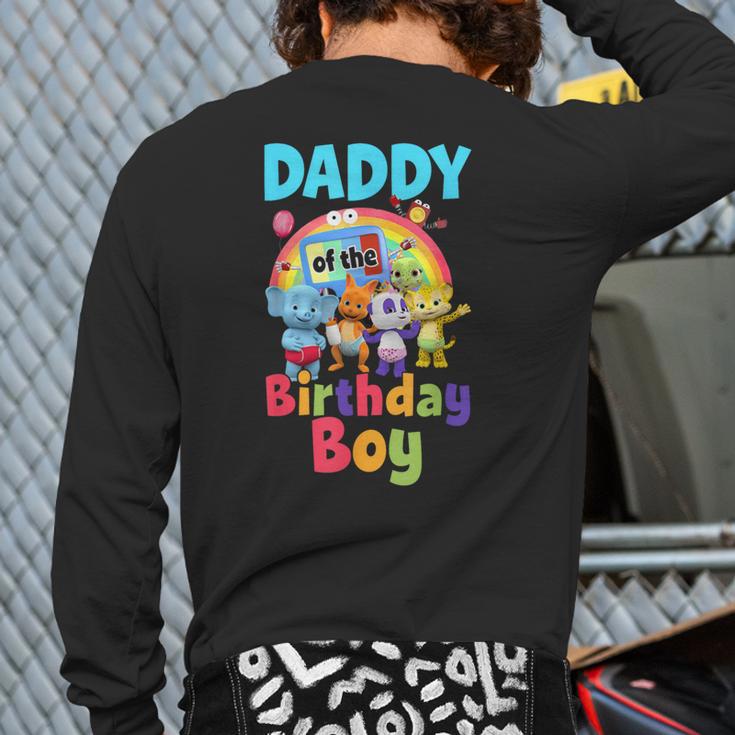 Dad And Mom Daddy Of The Birthday Boy Family Party Decor Long Sleeve T-Shirt Back Print