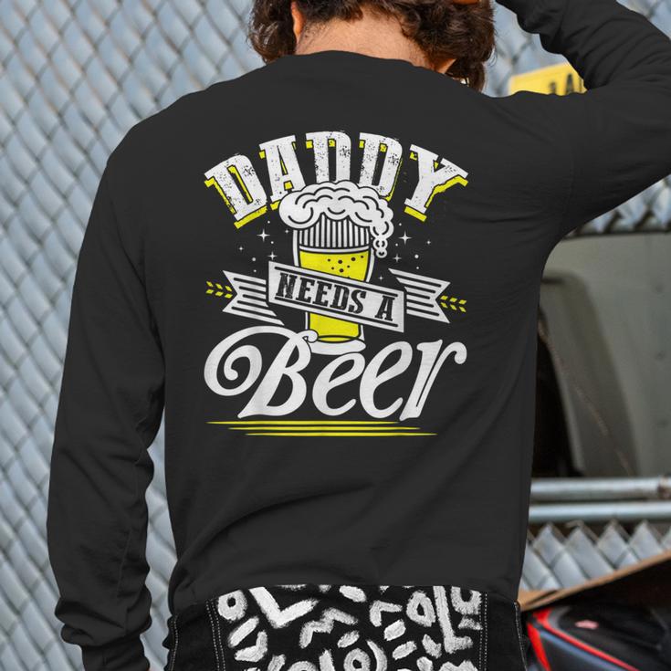 Dad Needs A Beer Button Up Shirts Beer Drinking Lover Long Sleeve T-Shirt Back Print Dad Needs A Beer Button Up Shirts Beer Drinking Lover Long Sleeve T-Shirt Back Print