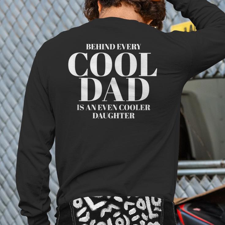 Dad Quote Fathers Day Shirt For Dad From Daughter Long Sleeve T-Shirt Back Print