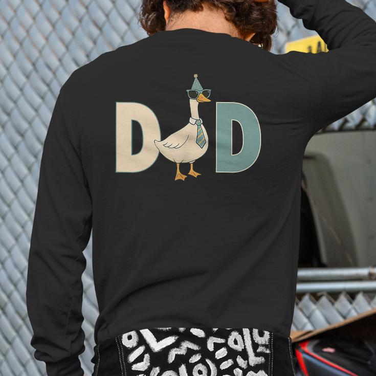 Dad Silly Goose 1st Birthday Family Matching Pocket Long Sleeve T-Shirt Back Print