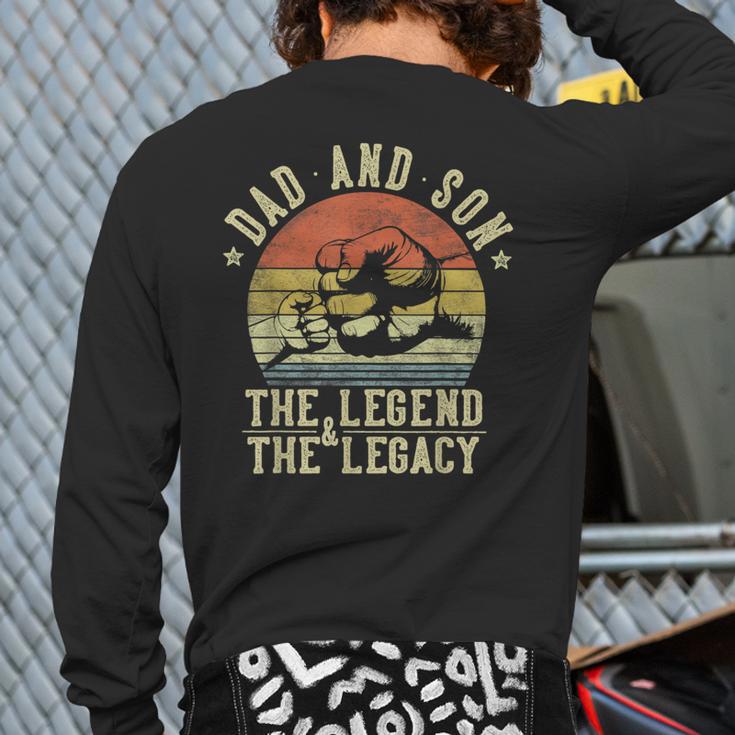 Dad And Son The Legend And The Legacy Dad Long Sleeve T-Shirt Back Print