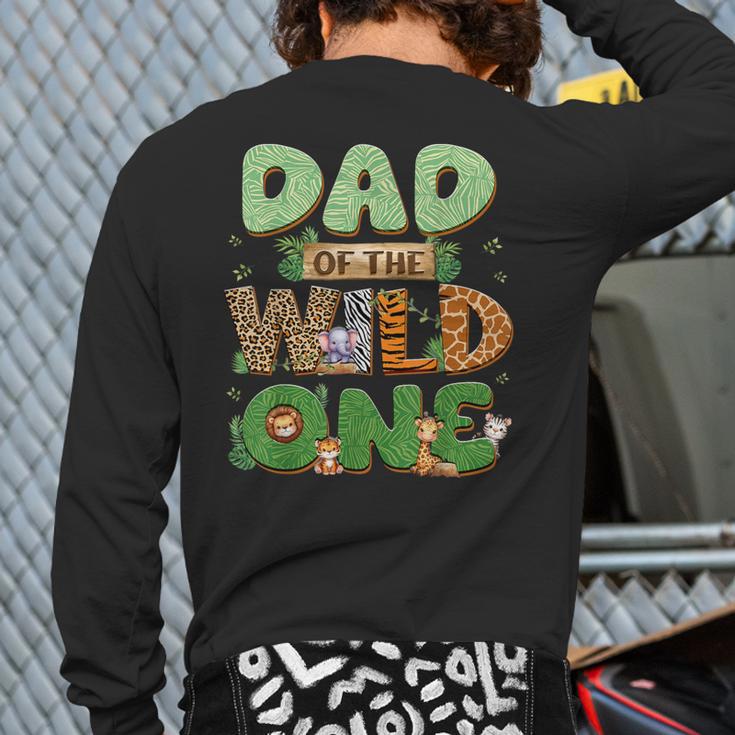 Dad Of The Wild One Birthday Family Matching Party Decor Long Sleeve T-Shirt Back Print