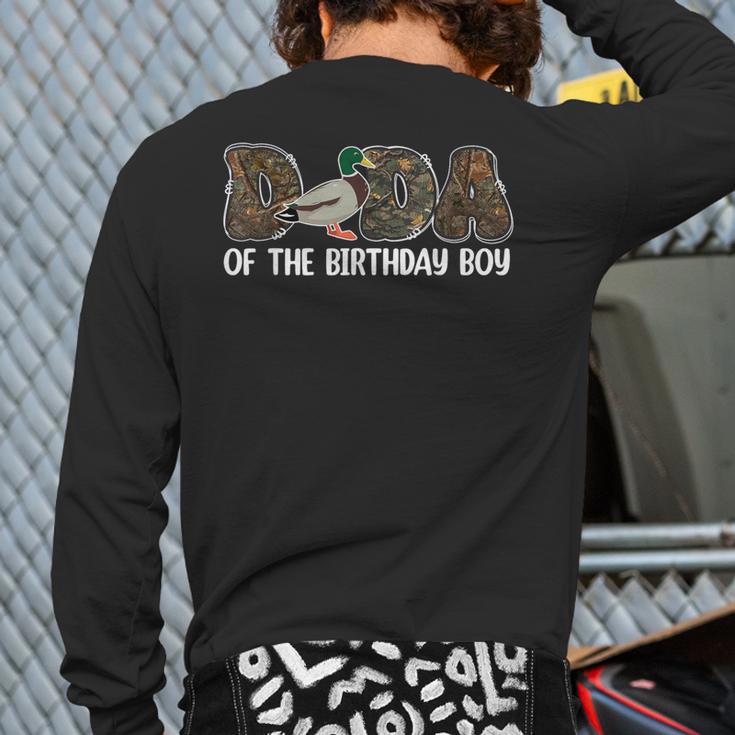 Dada Of The Birthday Boy One Lucky Duck 1st Birthday Family Long Sleeve T-Shirt Back Print Dada Of The Birthday Boy One Lucky Duck 1st Birthday Family Long Sleeve T-Shirt Back Print