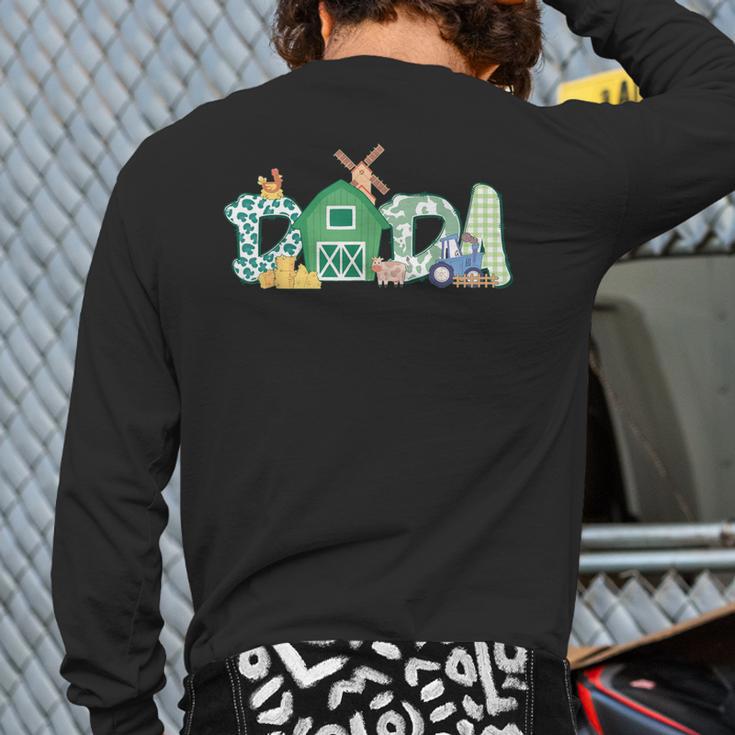 Dada Farm Animal Birthday Family Matching Party Dad Father Long Sleeve T-Shirt Back Print