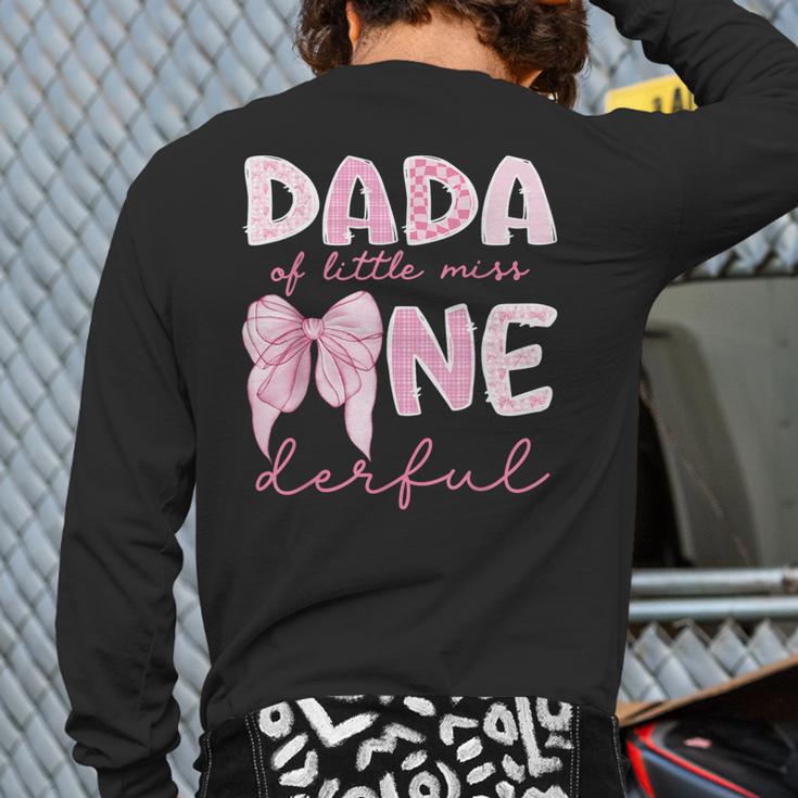 Dada Of Little Miss Onederful First Birthday Girl Bow Long Sleeve T-Shirt Back Print