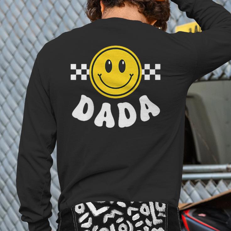 Dada One Happy Dude Birthday Theme 1st Family Matching Mom Long Sleeve T-Shirt Back Print