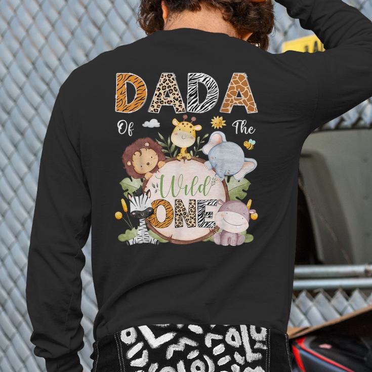 Dada Of The Wild One 1St Birthday Safari Jungle Animals Long Sleeve T-Shirt Back Print