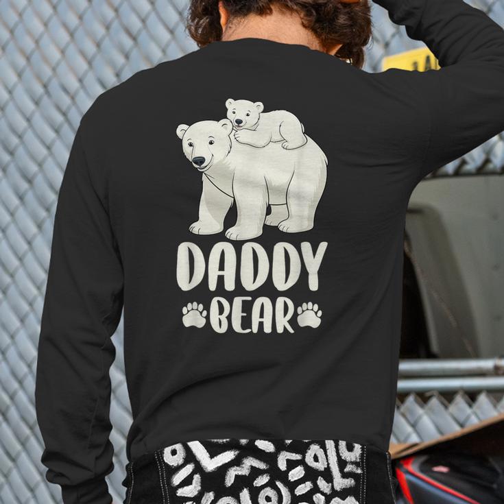 Daddy Bear And Cub Polar Bear Long Sleeve T-Shirt Back Print