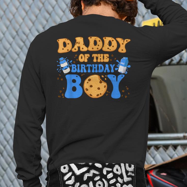 Daddy Of The Birthday Boy Milk And Cookies Lover Long Sleeve T-Shirt Back Print Daddy Of The Birthday Boy Milk And Cookies Lover Long Sleeve T-Shirt Back Print
