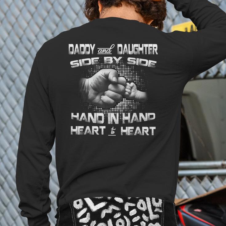 Daddy Daughter Fist Bump Matching Father's Day Best Dad Long Sleeve T-Shirt Back Print
