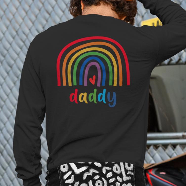 Daddy Rainbow For Women Men Family Matching Birthday Long Sleeve T-Shirt Back Print