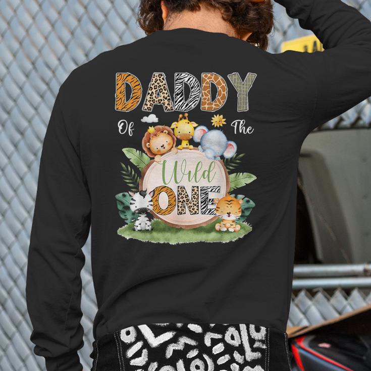 Daddy Of The Wild One 1St Birthday Kids Safari Jungle Long Sleeve T-Shirt Back Print