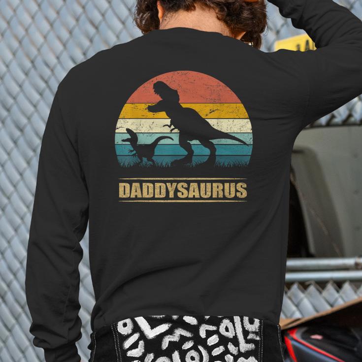 Daddysaurus DadRex Dinosaur Men Long Sleeve T-Shirt Back Print