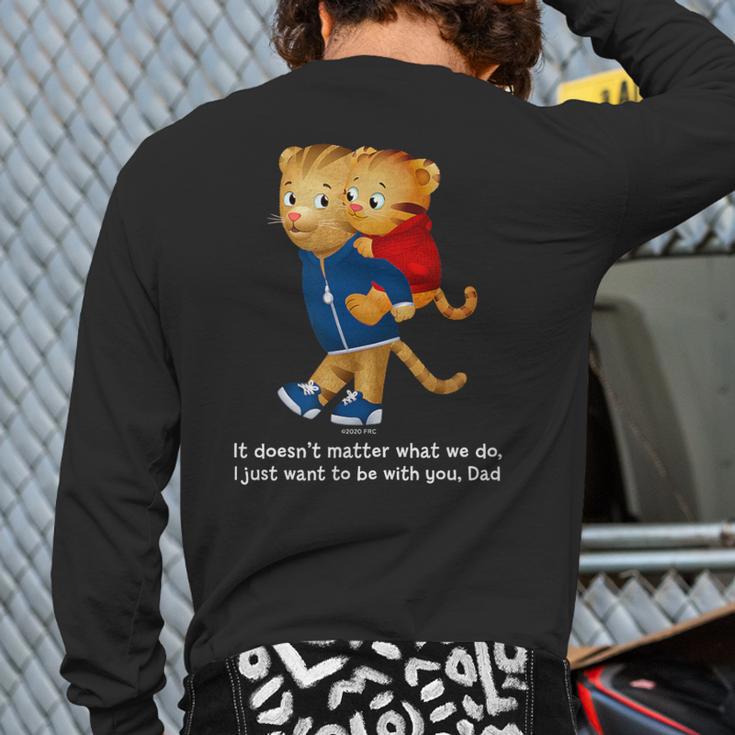 Daniel And Dad Tiger Dark Shirt Long Sleeve T-Shirt Back Print