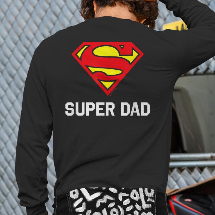 DC Comics Superman Father's Day Super Dad Logo Long Sleeve T-Shirt Back Print