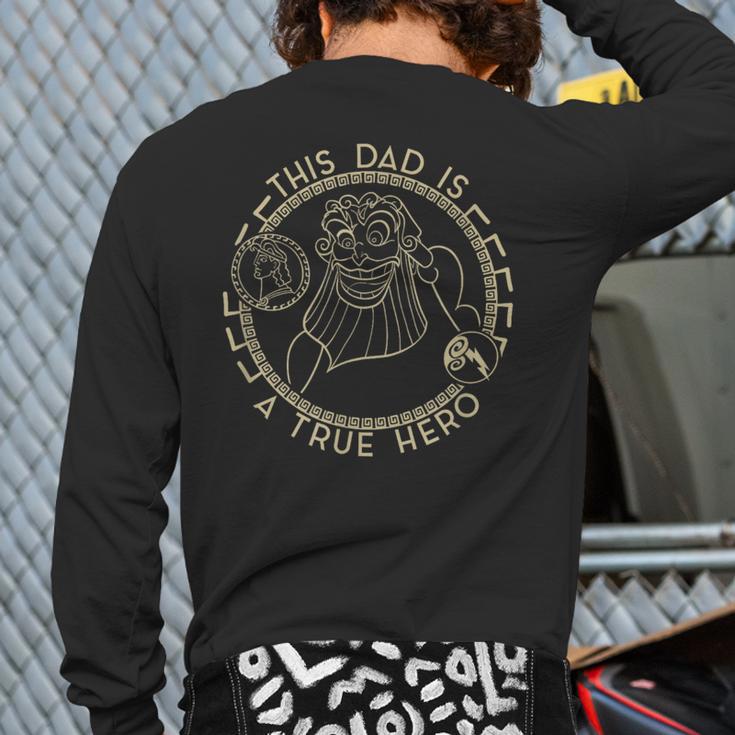 Disney Hercules Father's Day Zeus This Dad Is A True Hero Long Sleeve T-Shirt Back Print