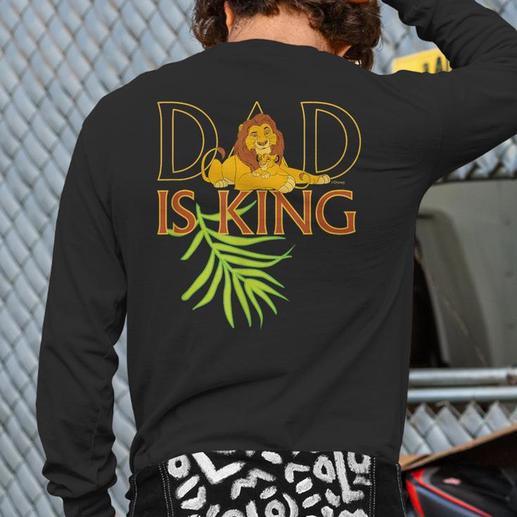 Disney The Lion King Dad Is King Mufasa & Simba Father's Day Long Sleeve T-Shirt Back Print