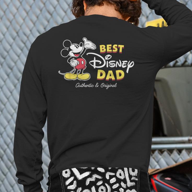 Disney Mickey Mouse Best Disney Dad Birthday Father’s Day Long Sleeve T-Shirt Back Print