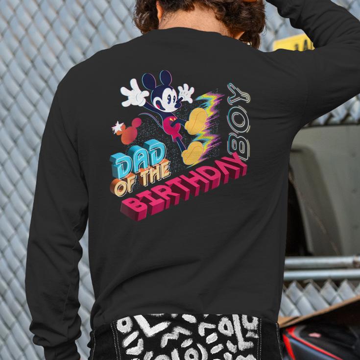 Disney Mickey Mouse Family Star Dad Of The Birthday Boy Long Sleeve T-Shirt Back Print