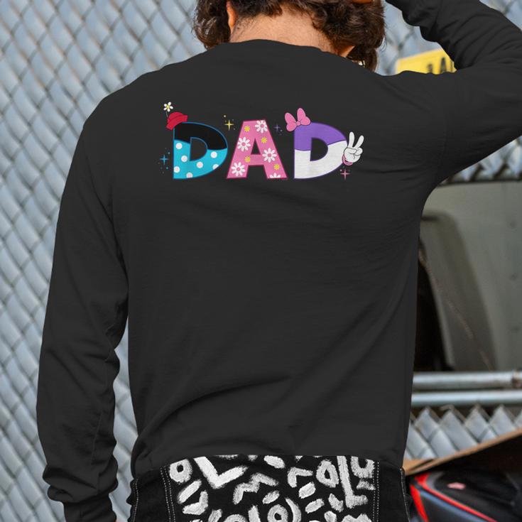 Disney Minnie Mouse And Daisy Duck Dad Father's Day Birthday Long Sleeve T-Shirt Back Print