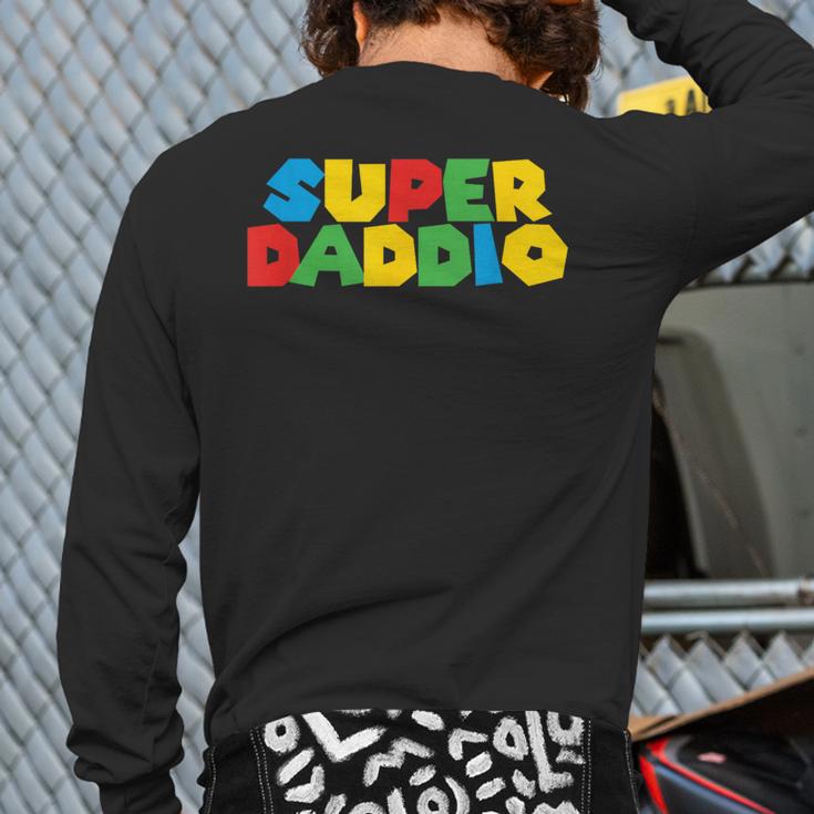 Fatherly Powers Unleashed Gamer Super Dad From Wife & Kids Long Sleeve T-Shirt Back Print