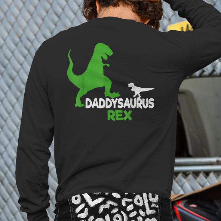 Father's Day Idea Daddysaurus Rex T-Shirt Long Sleeve T-Shirt Back Print Father's Day Idea Daddysaurus Rex T-Shirt Long Sleeve T-Shirt Back Print