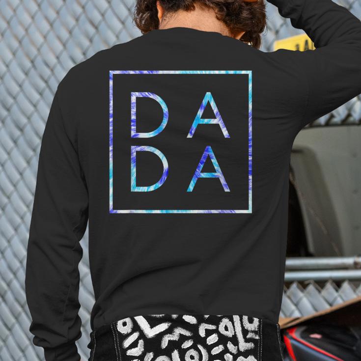 Father's Day For New Dad Dada Him Papa Tie Dye Dada Small Long Sleeve T-Shirt Back Print
