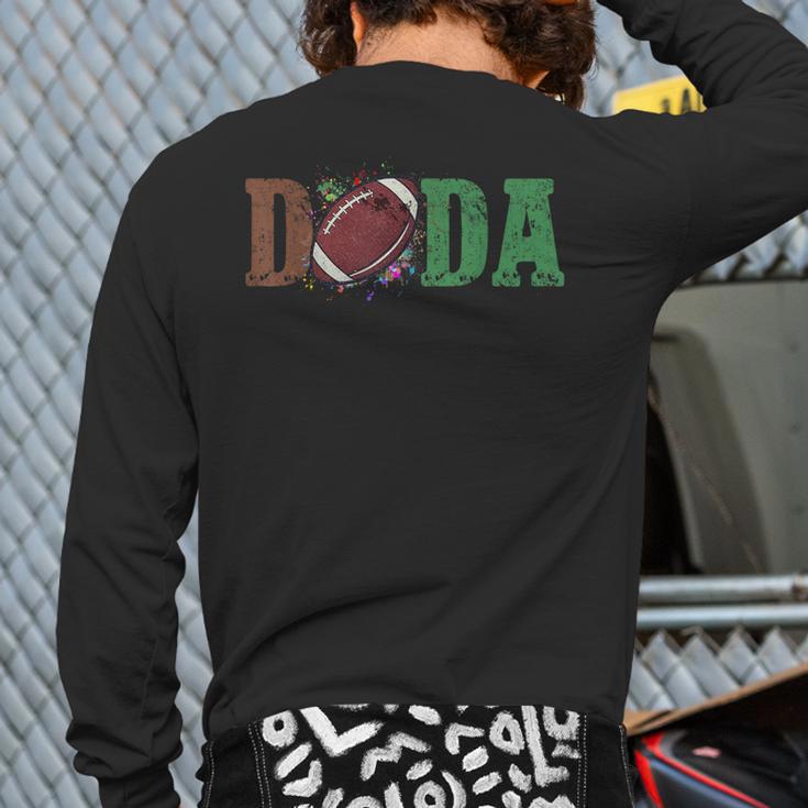 Football Dada 1st Birthday Long Sleeve T-Shirt Back Print