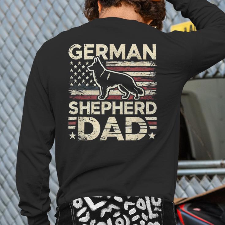 German Shepherd Dad Shirt American Flag German Shepherds Long Sleeve T-Shirt Back Print German Shepherd Dad Shirt American Flag German Shepherds Long Sleeve T-Shirt Back Print
