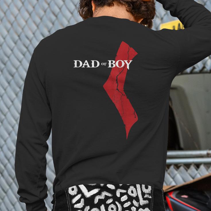 God Of Boy Dad Video Game Tshirt Father's Day Edition Long Sleeve T-Shirt Back Print
