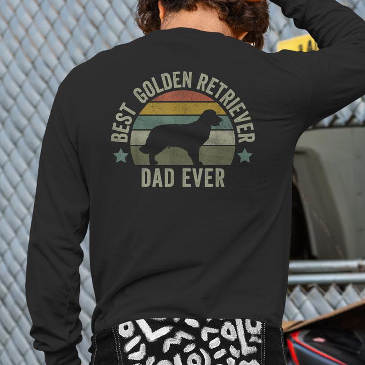 Golden Retriever Dad Dog Shirt Fathers Day Doggy Long Sleeve T-Shirt Back Print