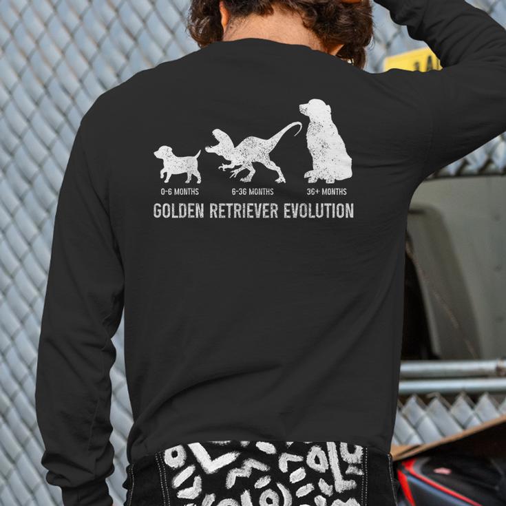 Golden Retriever Mom Dad Puppy Dog Owner Dog Lover Long Sleeve T-Shirt Back Print