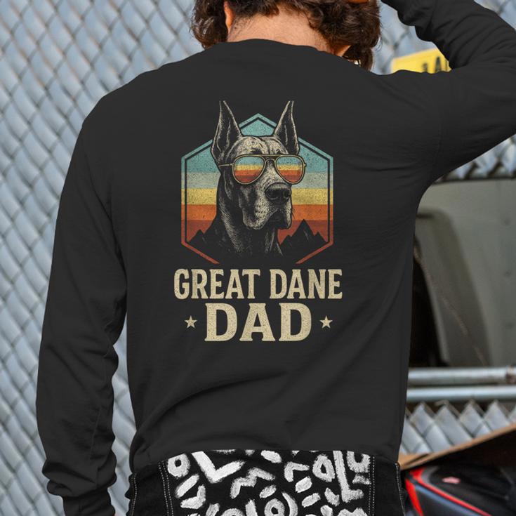 Great Dane Dad Vintage Long Sleeve T-Shirt Back Print