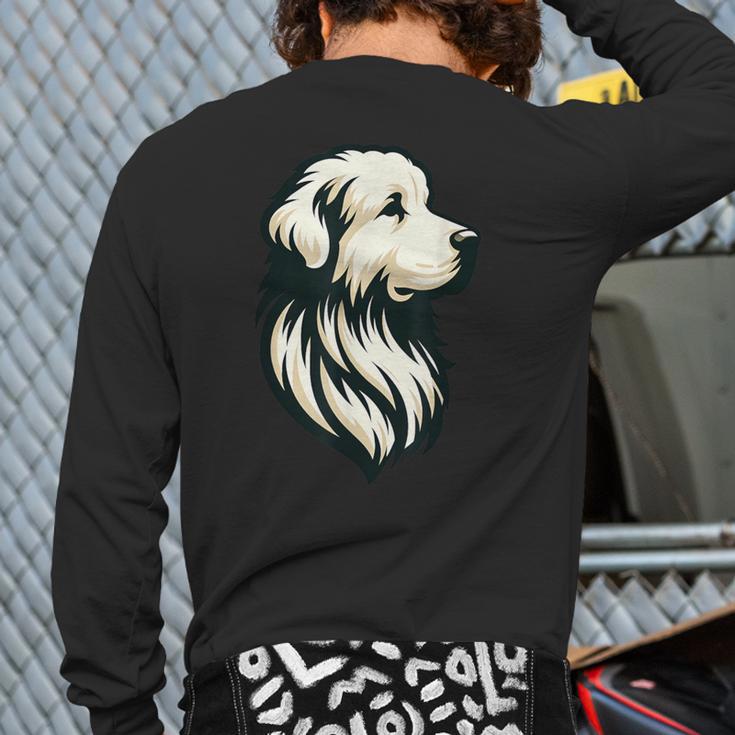 Great Pyrenees Pyr Minimalist Simple Dog Mom Dad Boys Girls Long Sleeve T-Shirt Back Print Great Pyrenees Pyr Minimalist Simple Dog Mom Dad Boys Girls Long Sleeve T-Shirt Back Print