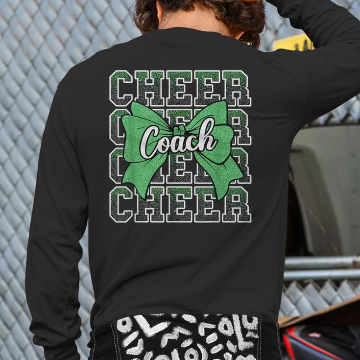 Green Sport Loud Proud Cheer Coach Dad Father's Day Long Sleeve T-Shirt Back Print