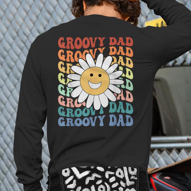 Groovy Dad Matching Outfit Fathers Day Family Retro Vintage Long Sleeve T-Shirt Back Print
