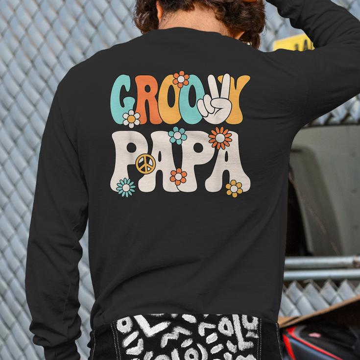 Groovy Papa Dad Retro Hippie 60s 70s Party Outfit Men Long Sleeve T-Shirt Back Print Groovy Papa Dad Retro Hippie 60s 70s Party Outfit Men Long Sleeve T-Shirt Back Print