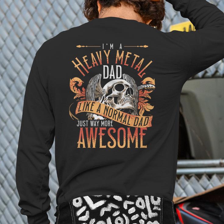 Heavy Metal Cooler Dad Punk Rock Music Lover Long Sleeve T-Shirt Back Print