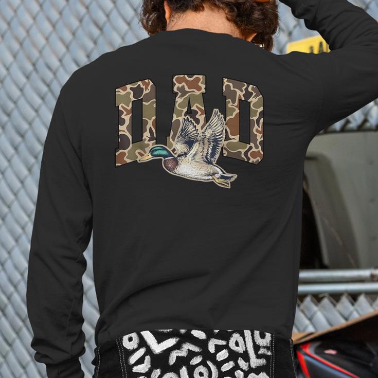 Hunting Dad Duck Camouflage Camo Preppy Camo Dad Camo Long Sleeve T-Shirt Back Print Hunting Dad Duck Camouflage Camo Preppy Camo Dad Camo Long Sleeve T-Shirt Back Print