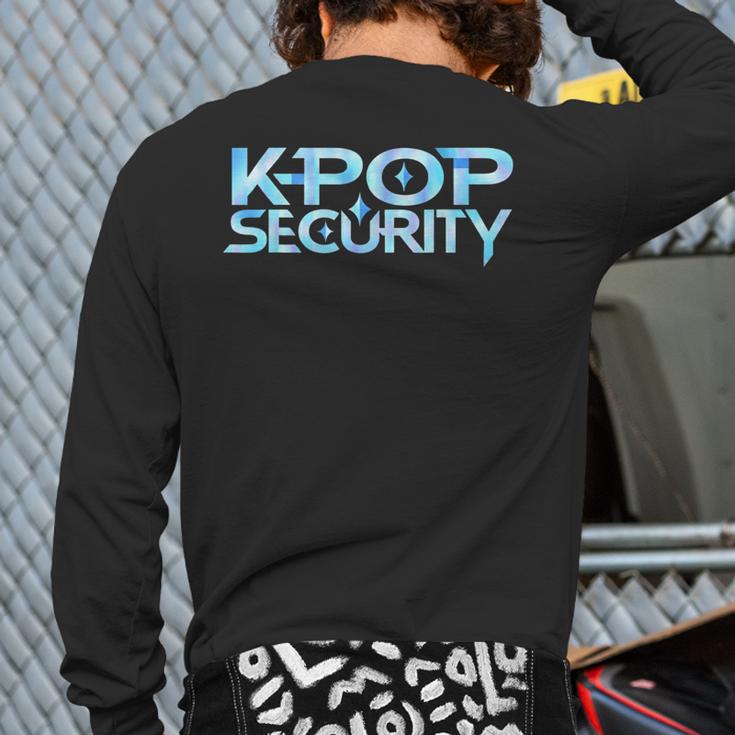 K-Pop Security Mom Dad Kids Birthday Concert Staff Long Sleeve T-Shirt Back Print